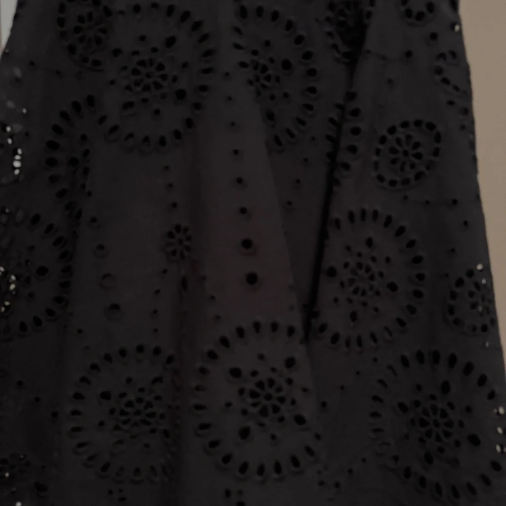 Zara Embroidered Eyelet Corset Black Dress - Picture 5 of 5